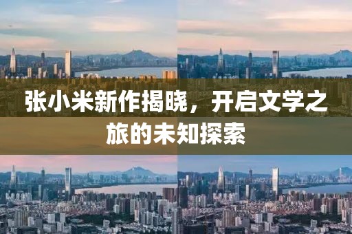 張小米新作揭曉，開啟文學(xué)之旅的未知探索